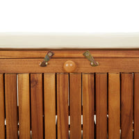 Thumbnail for Garten-Truhenbank mit Kissen 126 cm Massivholz Akazie