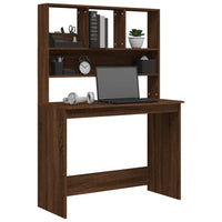 Thumbnail for Schreibtisch mit Regal Braun Eiche 102x45x148 cm Holzwerkstoff