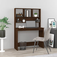 Thumbnail for Schreibtisch mit Regal Braun Eiche 102x45x148 cm Holzwerkstoff