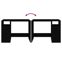 Thumbnail for Schreibtisch mit Schubladen Schwarz 102x50x76 cm Holzwerkstoff