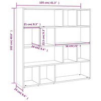 Thumbnail for Bücherregal/Raumteiler Sonoma-Eiche 105x24x102 cm
