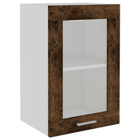 Thumbnail for Hängeschrank Glas Räuchereiche 40x31x60 cm Holzwerkstoff