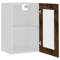Thumbnail for Hängeschrank Glas Räuchereiche 40x31x60 cm Holzwerkstoff