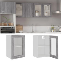 Thumbnail for Hängeschrank Glas Grau Sonoma 40x31x60 cm Holzwerkstoff