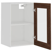 Thumbnail for Hängeschrank Glas Braun Eichen-Optik 40x31x60 cm Holzwerkstoff