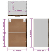 Thumbnail for Hängeschrank Braun Eichen-Optik 39,5x31x60 cm Holzwerkstoff