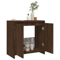 Thumbnail for Badschrank Braun Eichen-Optik 60x33x61 cm Holzwerkstoff