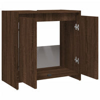 Thumbnail for Badschrank Braun Eichen-Optik 60x33x61 cm Holzwerkstoff