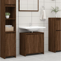 Thumbnail for Badschrank Braun Eichen-Optik 60x33x61 cm Holzwerkstoff