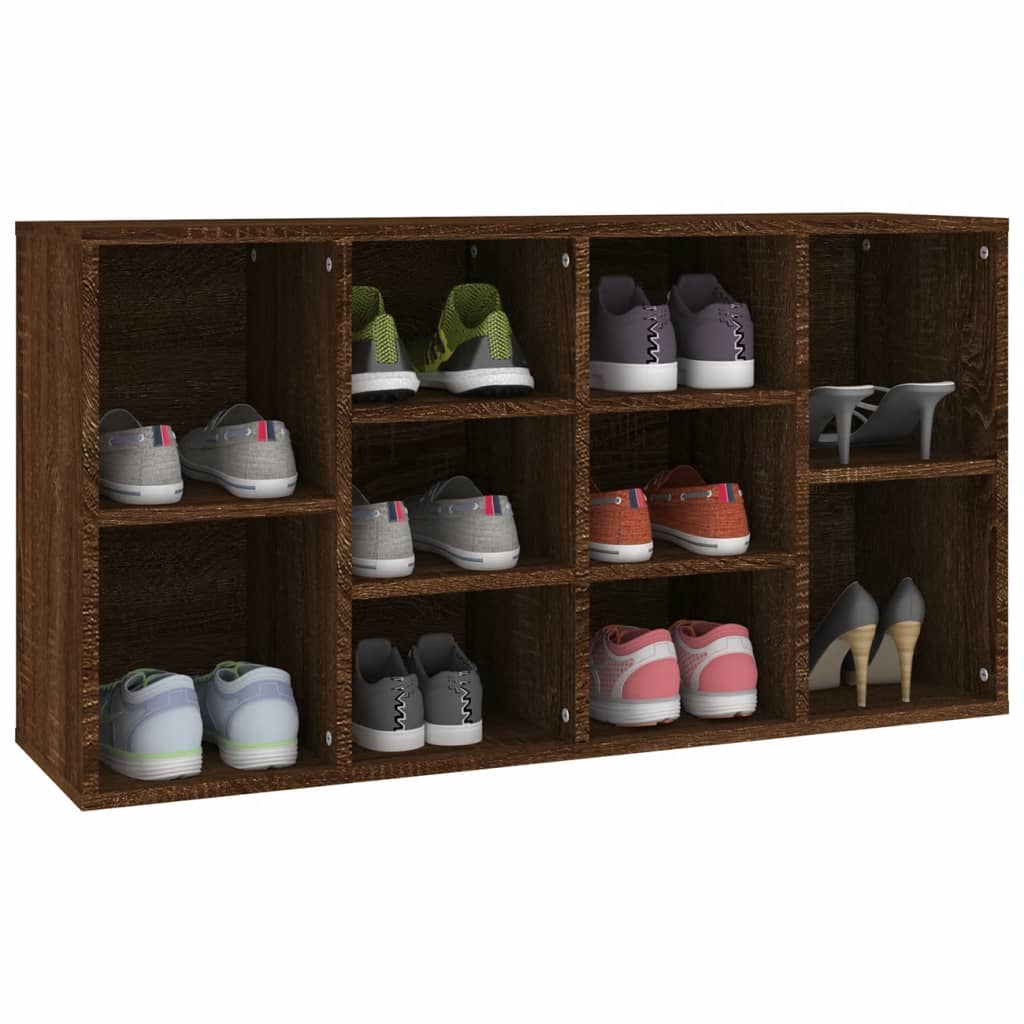 Schuhbank Braun Eichen-Optik 103x30x54,5 cm Holzwerkstoff