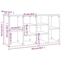 Thumbnail for Schuhbank Braun Eichen-Optik 103x30x54,5 cm Holzwerkstoff