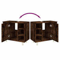 Thumbnail for Badschrank Räuchereiche 60x32x53,5 cm Holzwerkstoff