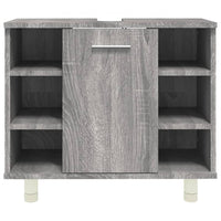 Thumbnail for Badschrank Grau Sonoma 60x32x53,5 cm Holzwerkstoff