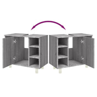 Thumbnail for Badschrank Grau Sonoma 60x32x53,5 cm Holzwerkstoff