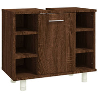 Thumbnail for Badschrank Braun Eichen-Optik 60x32x53,5 cm Holzwerkstoff