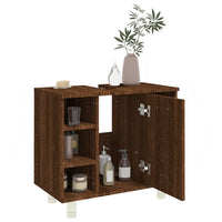 Thumbnail for Badschrank Braun Eichen-Optik 60x32x53,5 cm Holzwerkstoff