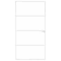 Thumbnail for Innentür Weiß 102x201,5 cm Hartglas & Aluminium Schlank