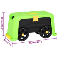 Thumbnail for 4-in-1-Gartenhocker mit Stauraum 58,5x24x29,5 cm Polypropylen