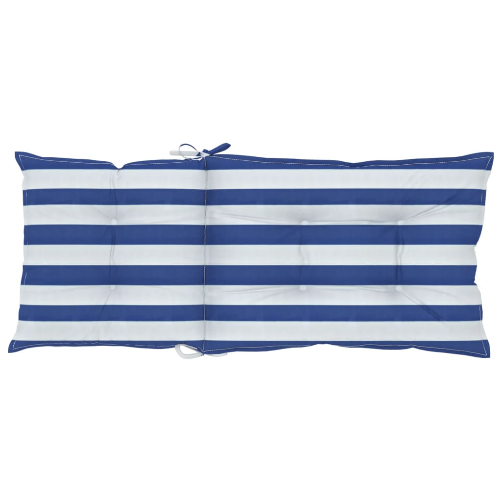 Stuhlauflagen 6 Stk. Blau & Weiß Gestreift 120x50x7 cm Stoff