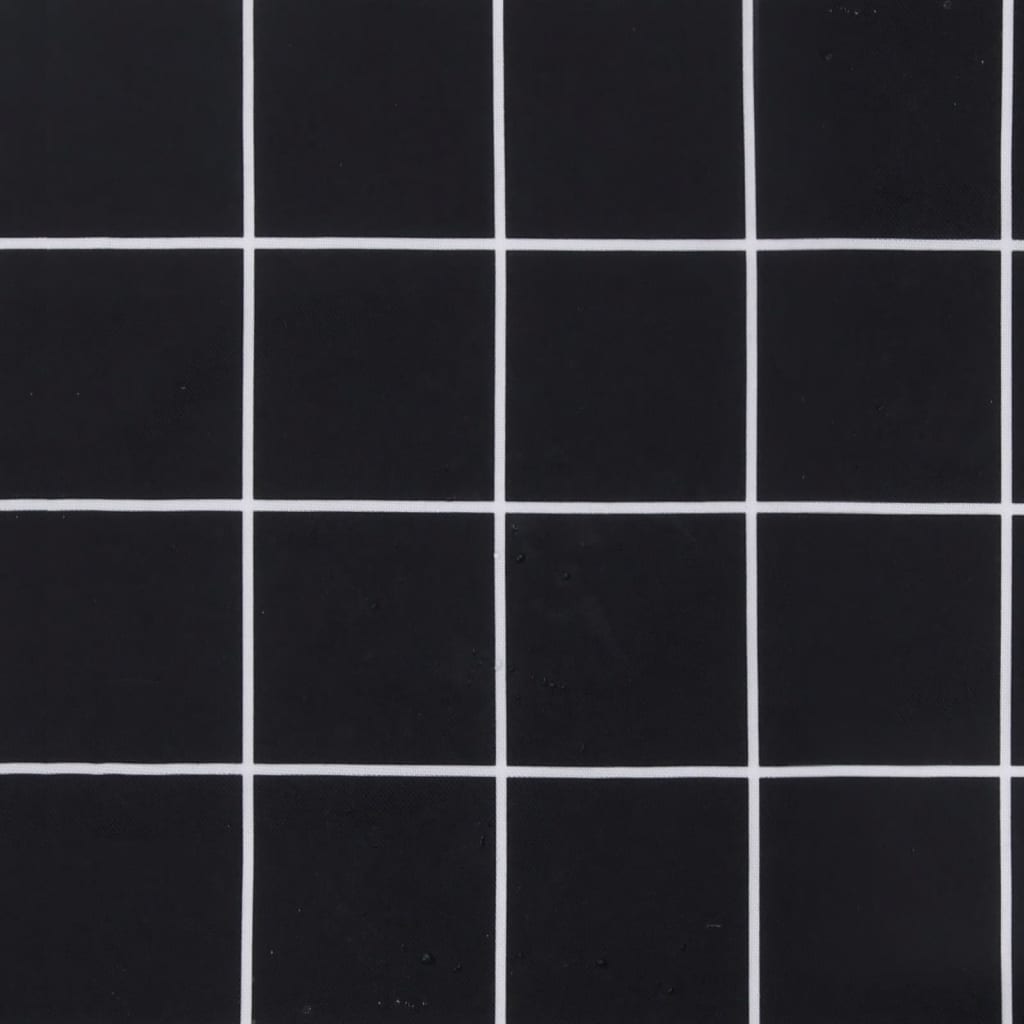 Stuhlauflagen 2 Stk. Schwarz Karomuster 120x50x7 cm Stoff