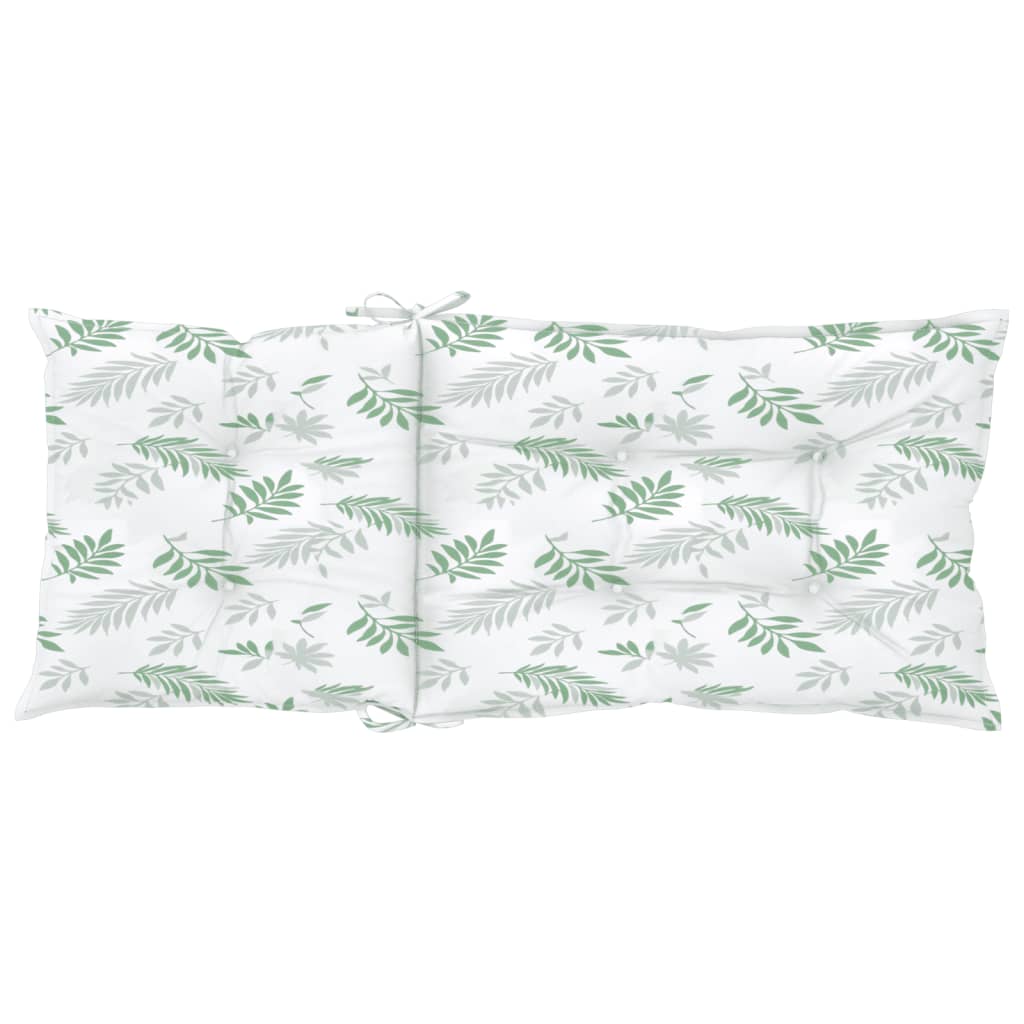 Stuhlauflagen 4 Stk. Blattmuster 120x50x7 cm Stoff