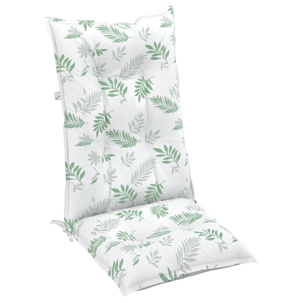 Stuhlauflagen 6 Stk. Blattmuster 120x50x7 cm Stoff