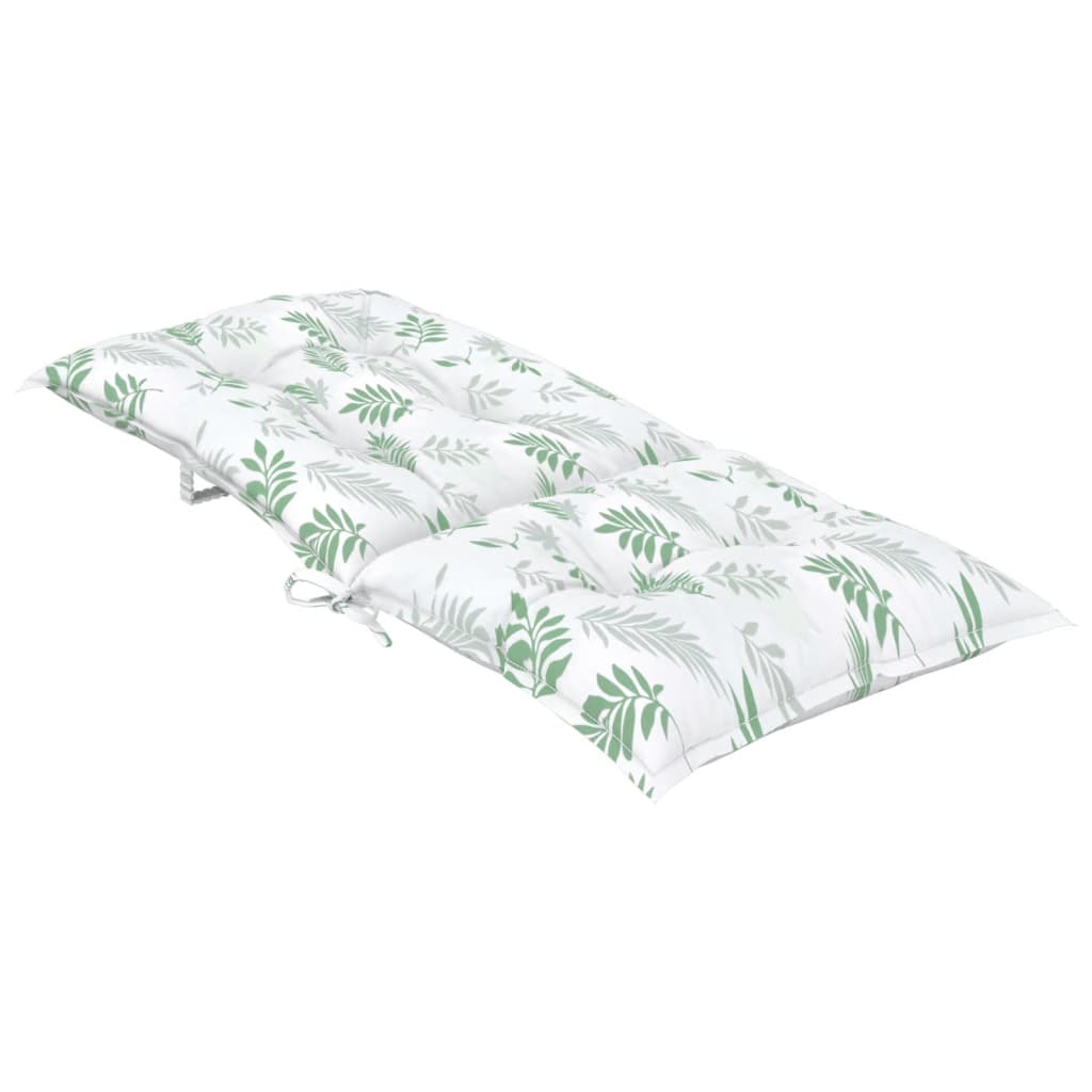 Stuhlauflagen 6 Stk. Blattmuster 120x50x7 cm Stoff