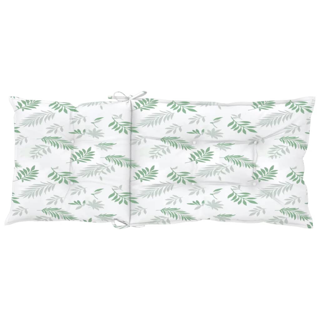Stuhlauflagen 6 Stk. Blattmuster 120x50x7 cm Stoff