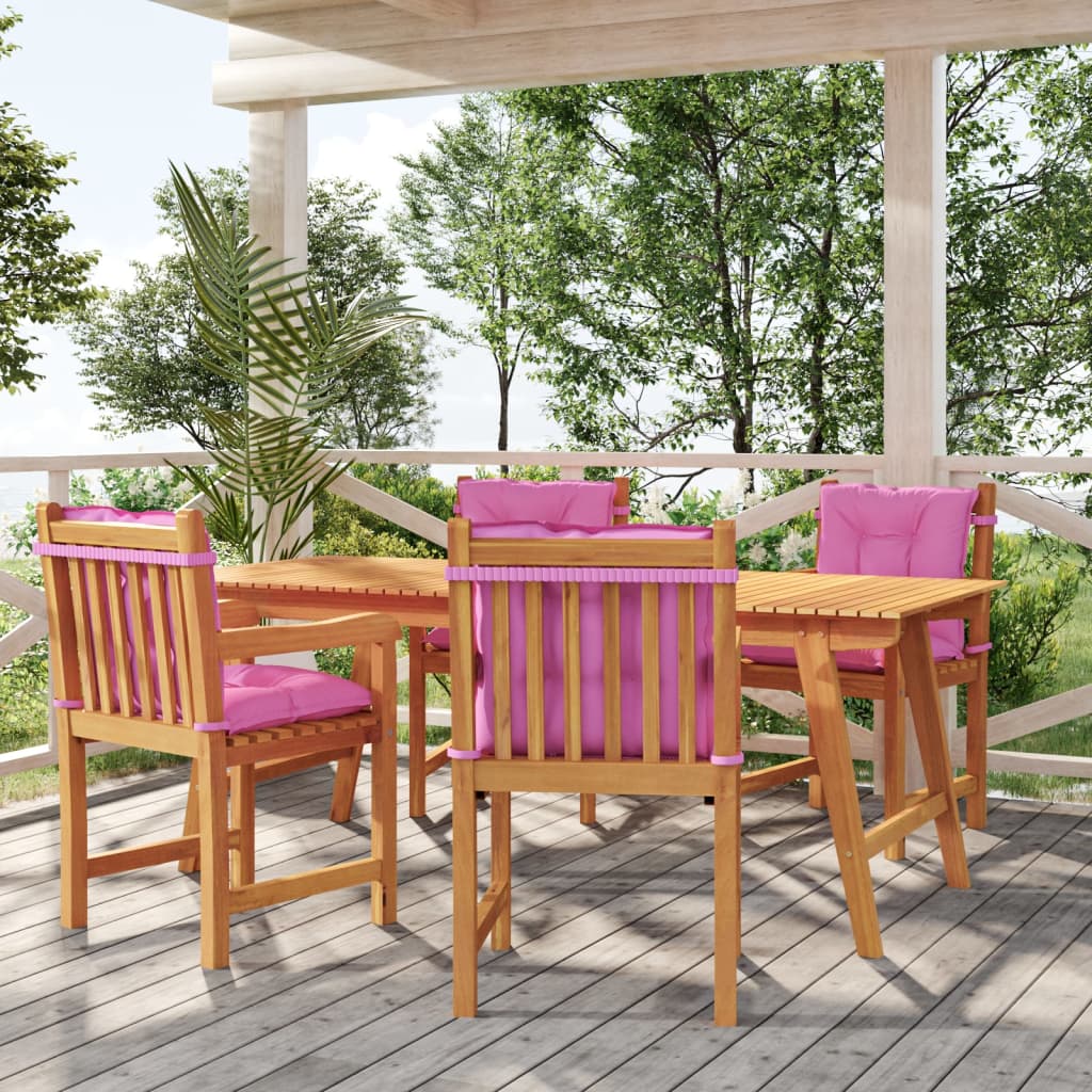 Gartenstuhlauflagen für Niedriglehner 4 Stk. Rosa 100x50x7 cm