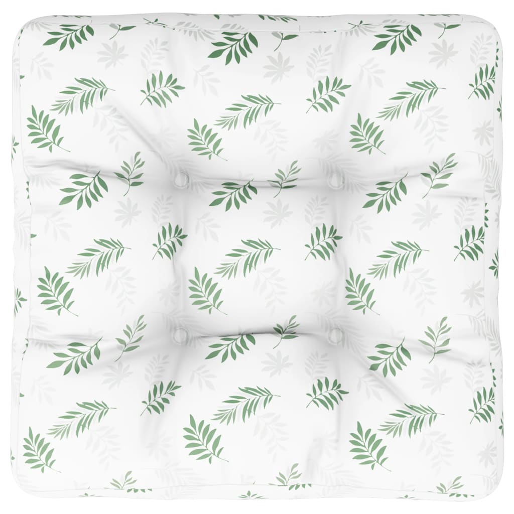 Palettenkissen Blattmuster 50x50x12 cm Stoff