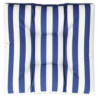 Thumbnail for Palettenkissen Blau Weiß Gestreift 80x80x12 cm Stoff