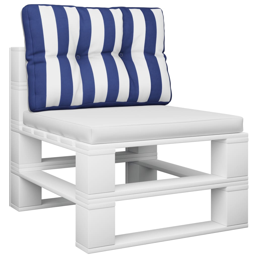 Palettenkissen Blau Weiß Gestreift 50x40x12 cm Stoff