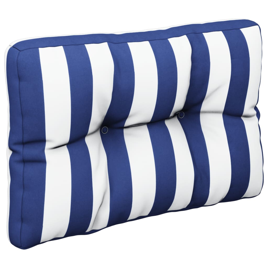 Palettenkissen Blau Weiß Gestreift 50x40x12 cm Stoff