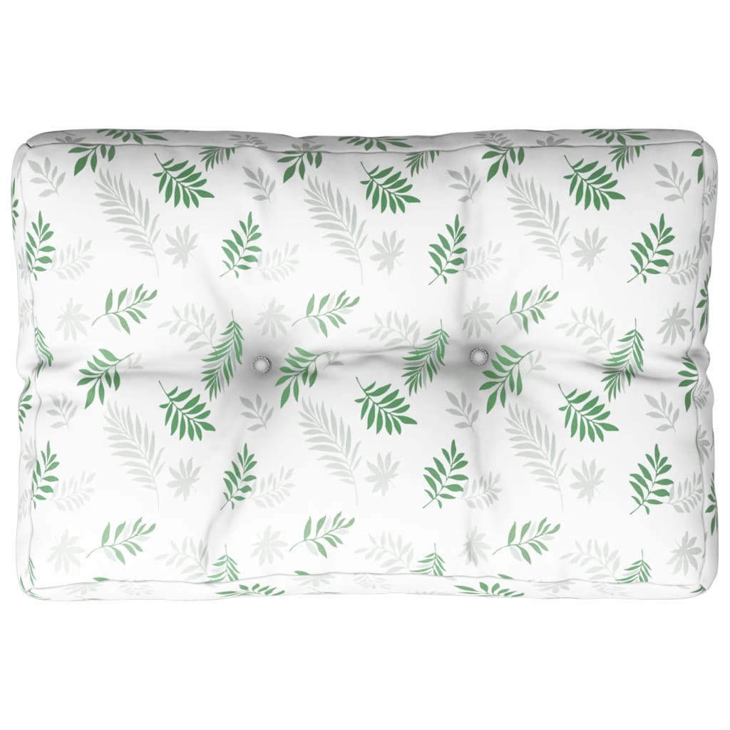 Palettenkissen Blattmuster 50x40x12 cm Stoff