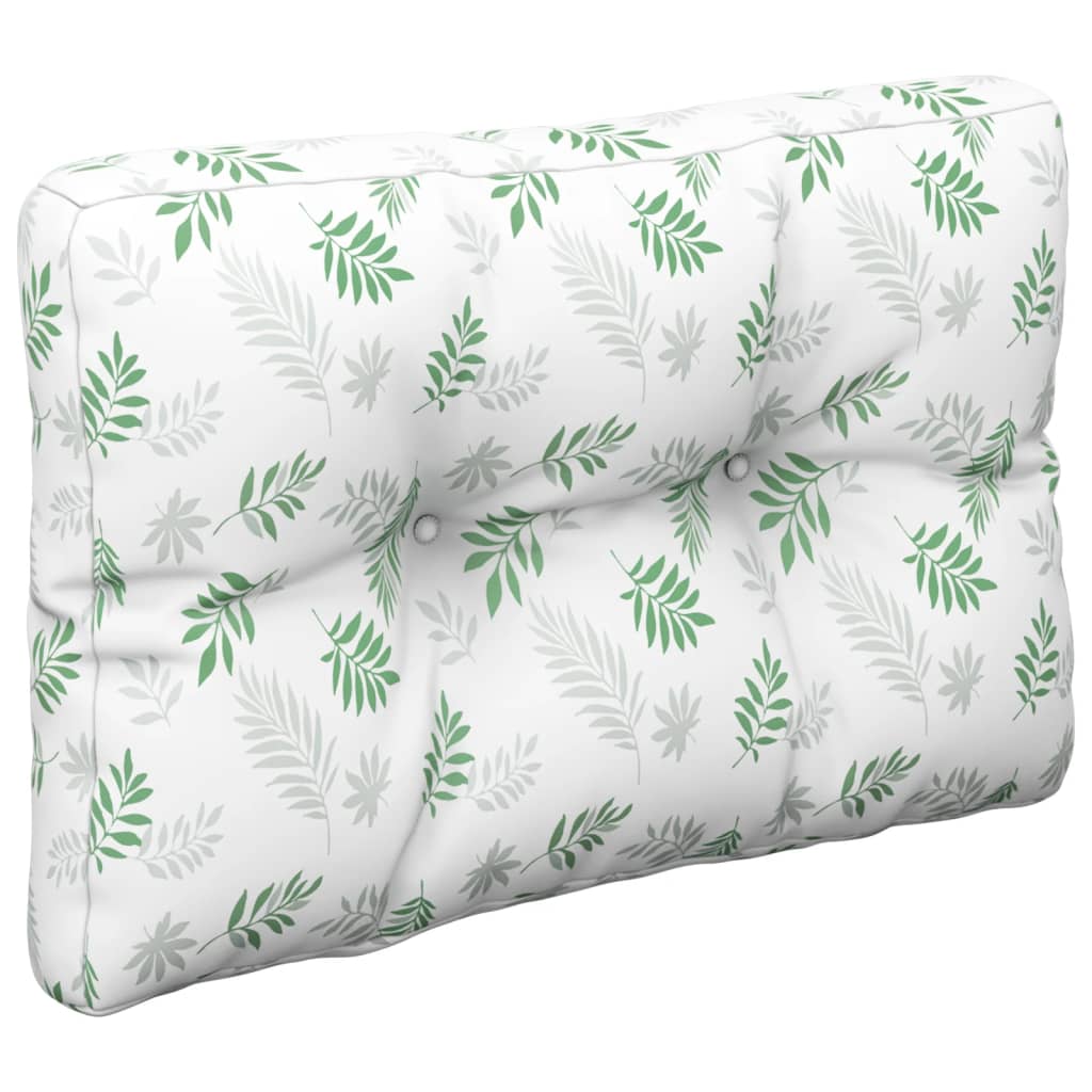 Palettenkissen Blattmuster 50x40x12 cm Stoff