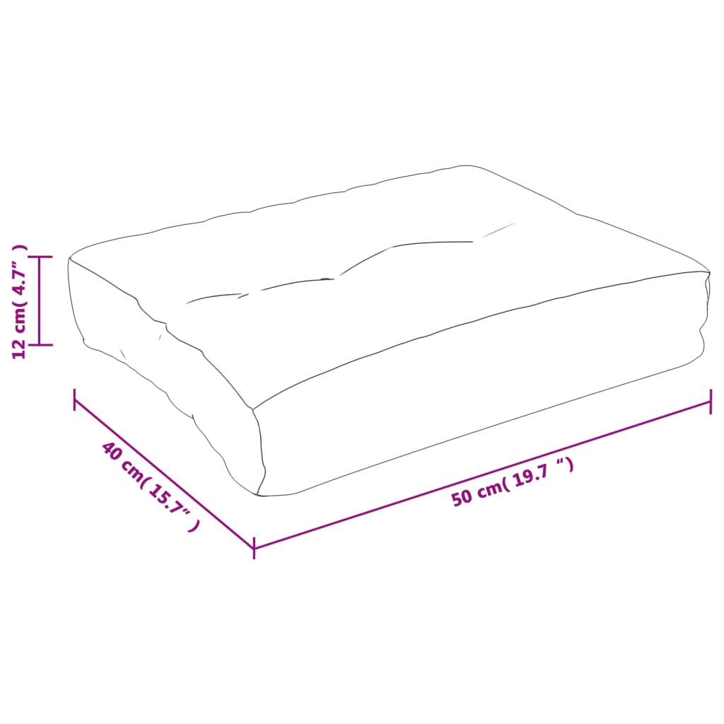 Kissen für Palettensofa Rosa 50x40x12 cm Stoff
