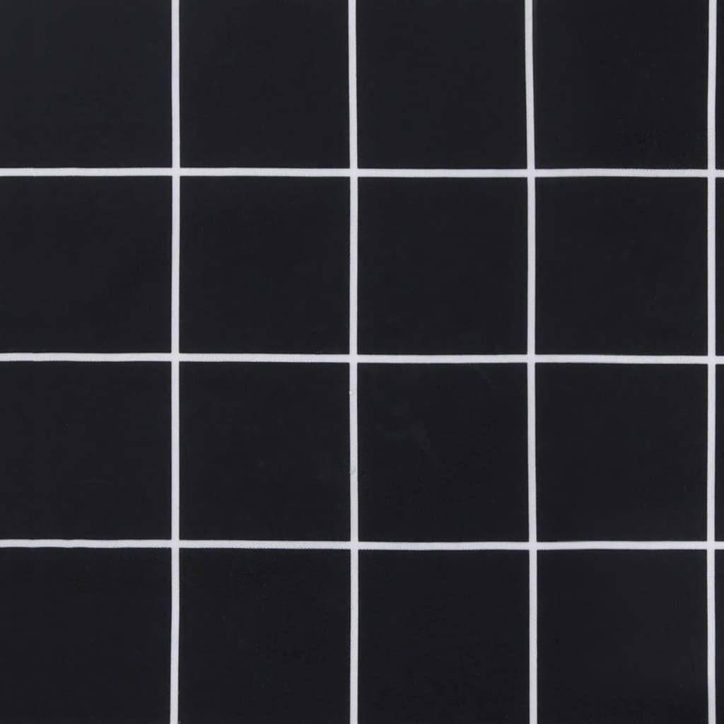 Palettenkissen Schwarz Karomuster 60x40x12 cm Stoff
