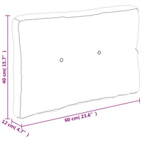 Thumbnail for Palettenkissen Schwarz Karomuster 60x40x12 cm Stoff