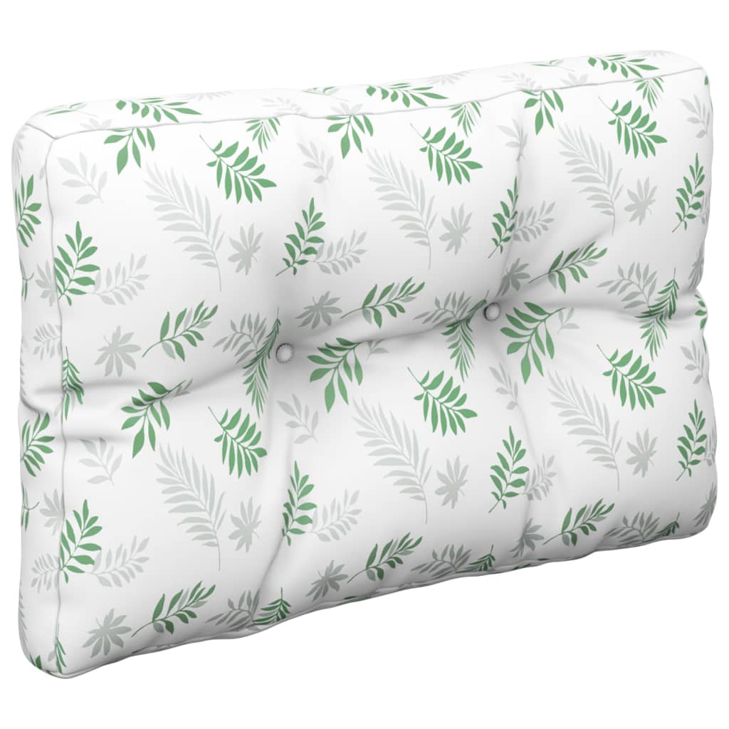 Palettenkissen Blattmuster 60x40x12 cm Stoff