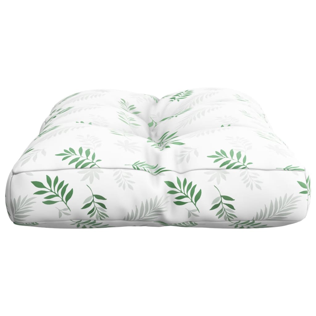 Palettenkissen Blattmuster 60x40x12 cm Stoff
