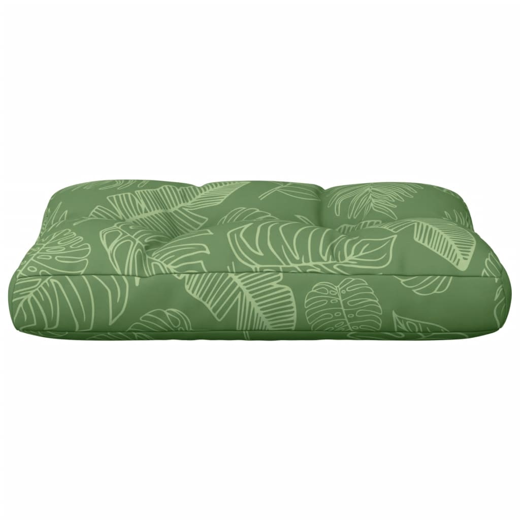 Palettenkissen Blattmuster 60x40x12 cm Stoff