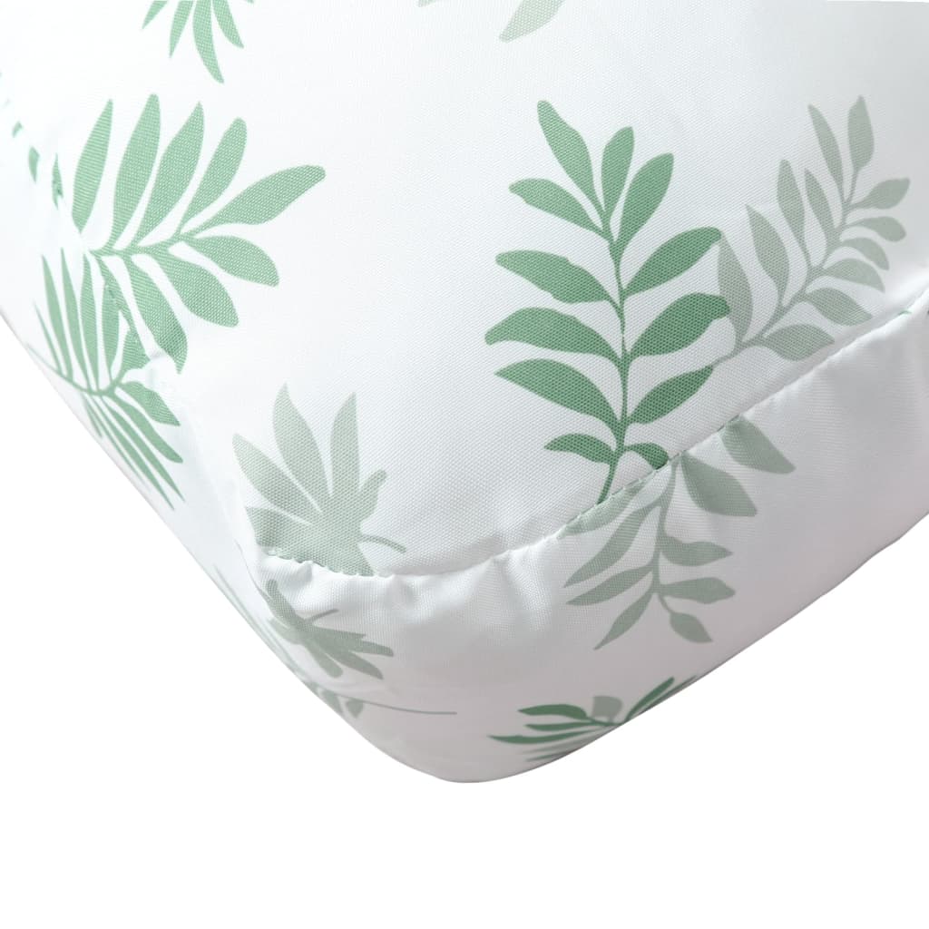 Palettenkissen Blattmuster 80x40x12 cm Stoff