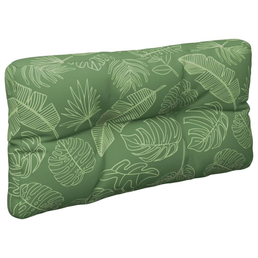 Palettenkissen Blattmuster 80x40x12 cm Stoff