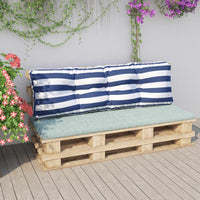 Thumbnail for Kissen für Palettensofa Blau Weiß Gestreift 120x40x12 cm Stoff