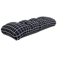 Thumbnail for Kissen für Palettensofa Schwarz Karomuster 120x40x12 cm Stoff