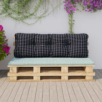 Thumbnail for Kissen für Palettensofa Schwarz Karomuster 120x40x12 cm Stoff