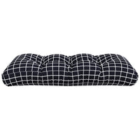 Thumbnail for Kissen für Palettensofa Schwarz Karomuster 120x40x12 cm Stoff