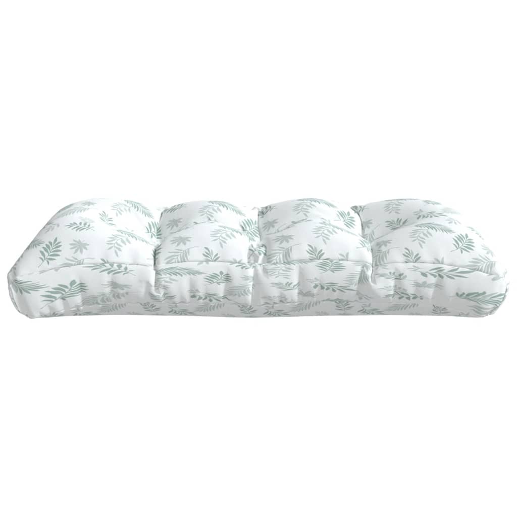 Kissen für Palettensofa Blattmuster 120x40x12 cm Stoff