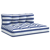 Thumbnail for Kissen für Palettensofa 2 Stk. Blau & Weiß Gestreift Stoff