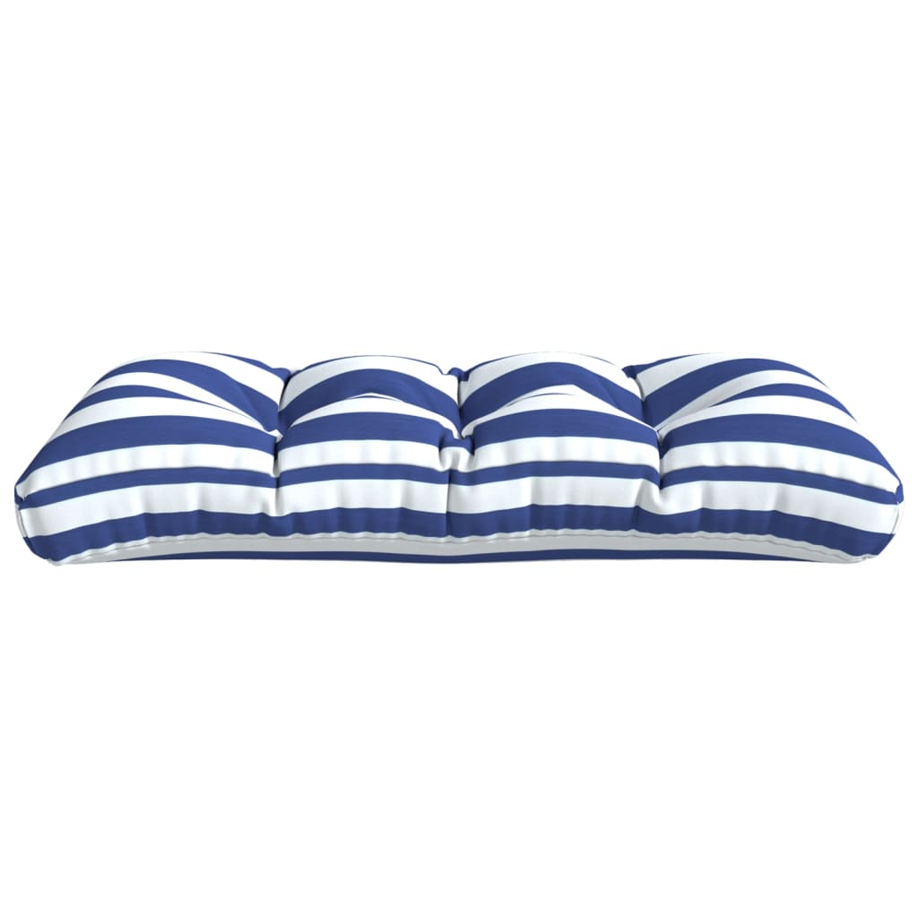 Kissen für Palettensofa 2 Stk. Blau & Weiß Gestreift Stoff